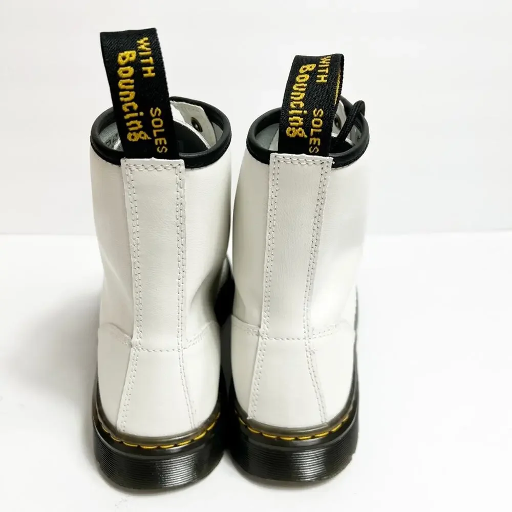DR. MARTENS WOMENS ZAVALA WHITE COMBATS SIZE 10 WOMEN NEW - Picture 3 of 5